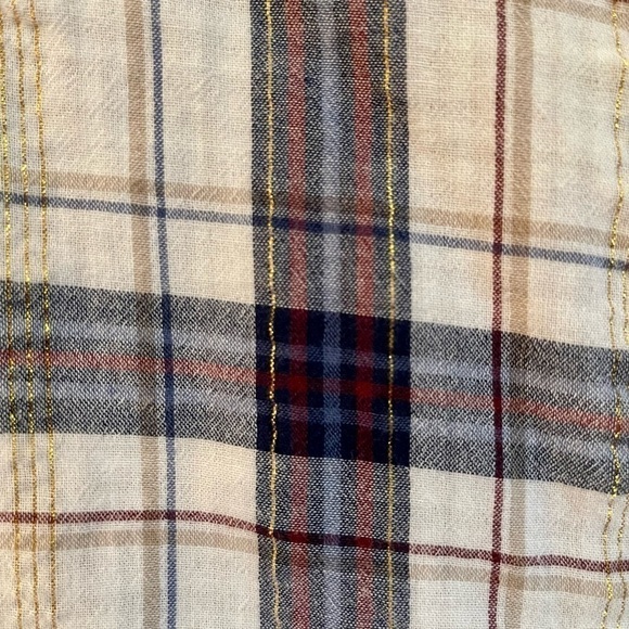 HATLEY, WOMENS PLAID, LONG SLEEVE, BUTTON DOWN SHIRT. ROLLUP SLEEVES. SIZE M. - Picture 6 of 8